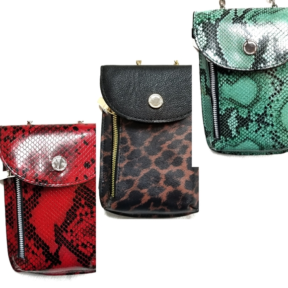 Apt. 9 Handbags - APT 9 RED Only Left SNAKE Print Crossbody Wallet/Cell Bag BNWT